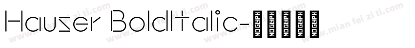 Hauser Boldltalic字体转换